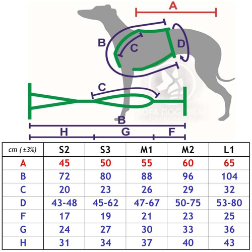 harness size table